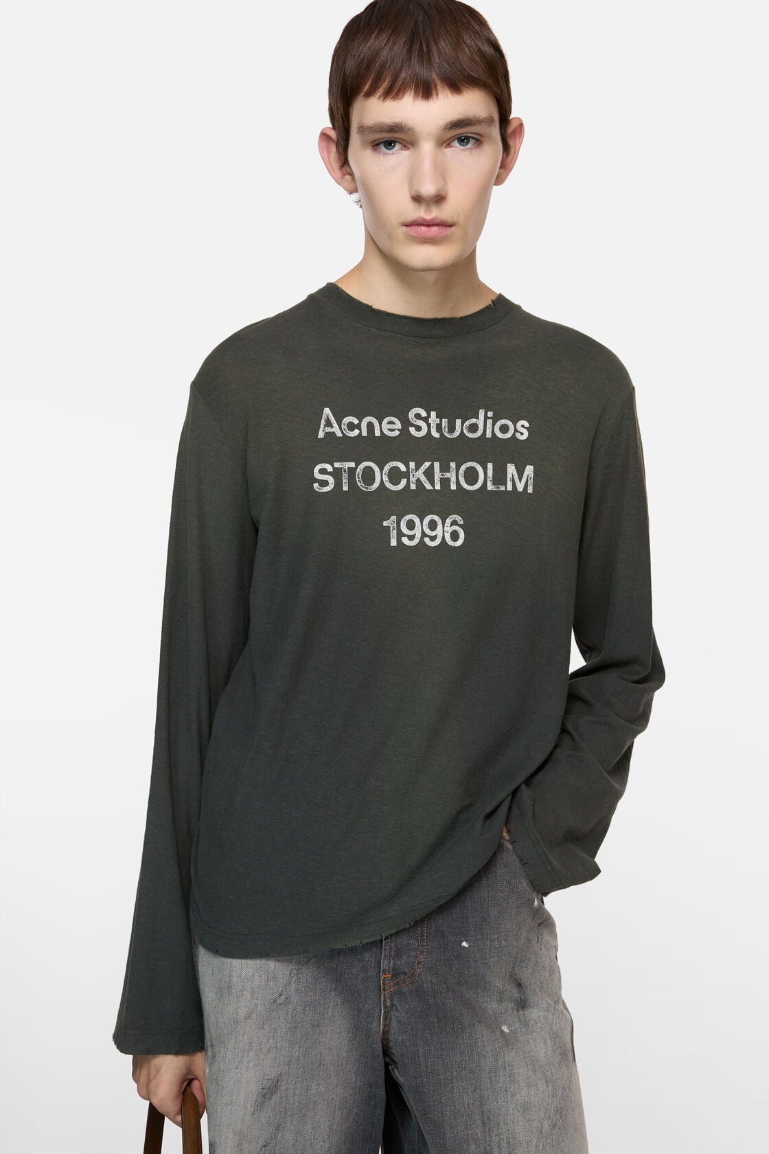 Acne Studios Sprayed 1996 logo t-shirt - Faded black