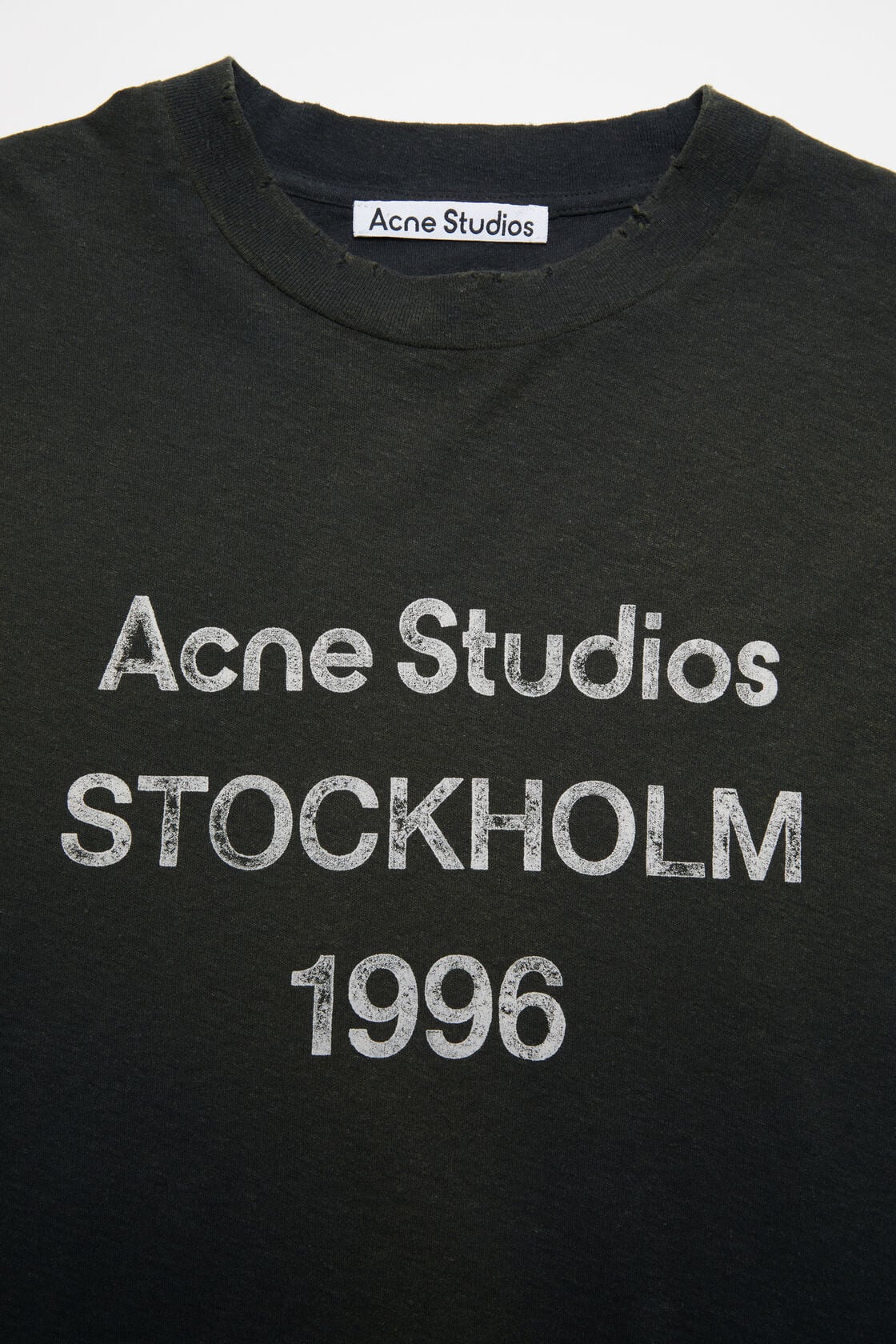 Acne Studios Sprayed 1996 logo t-shirt - Faded black