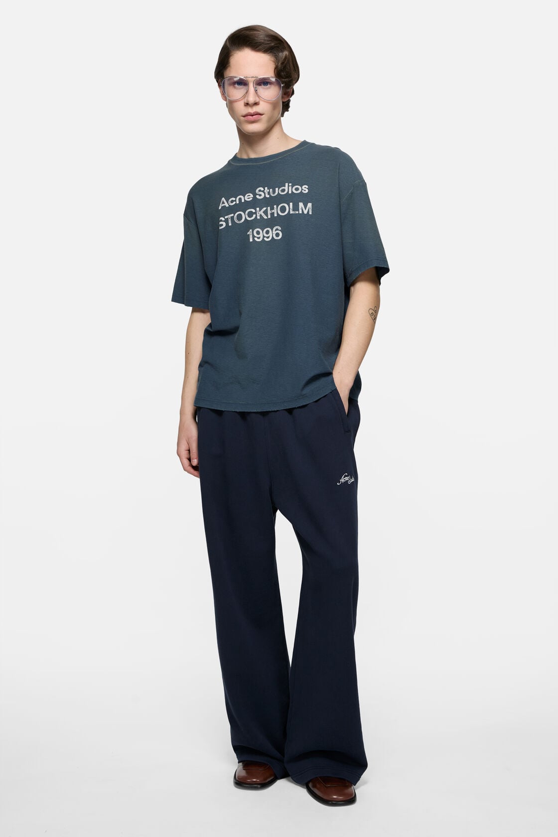 Acne Studios Sprayed logo t-shirt - Deep blue