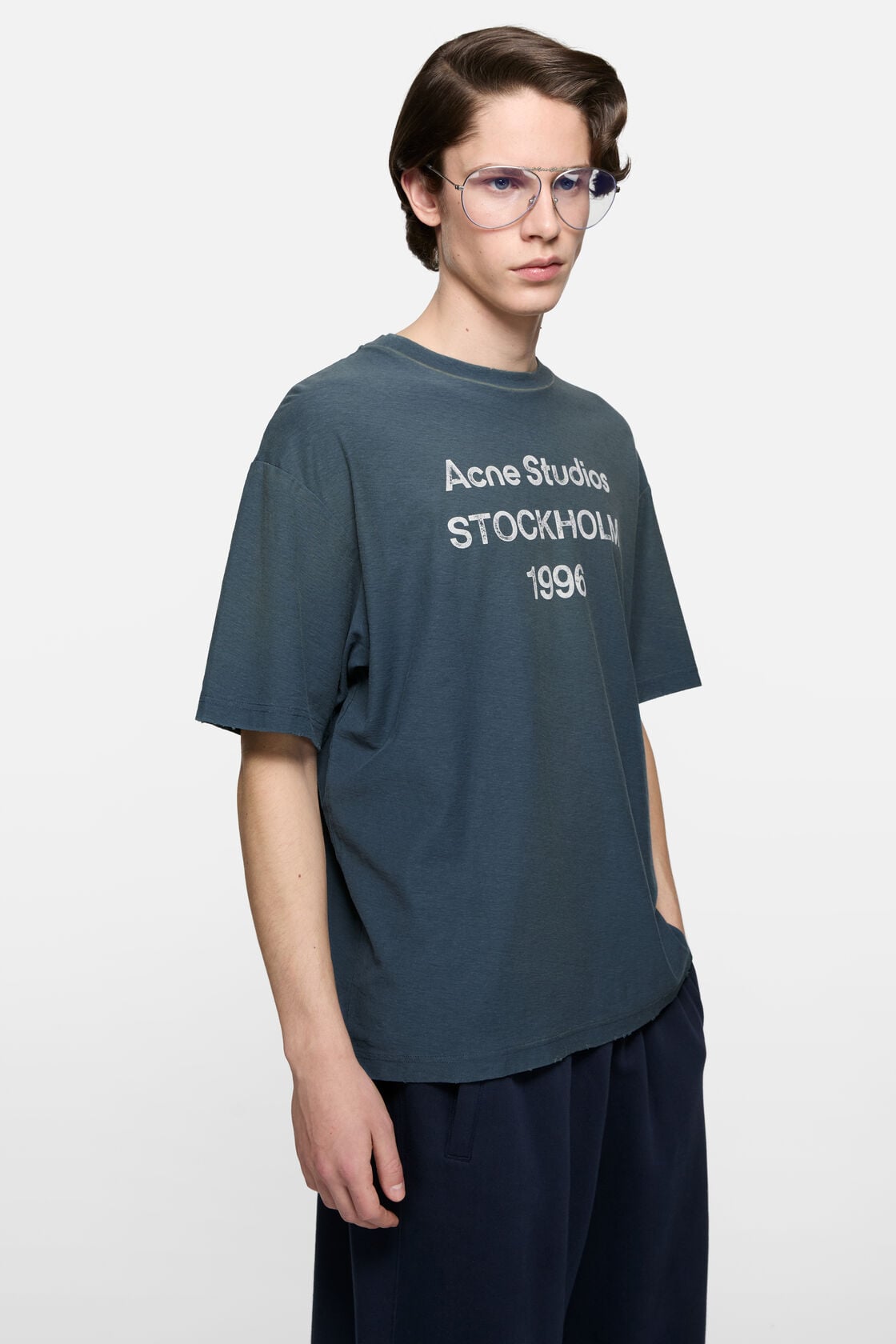 Acne Studios Sprayed logo t-shirt - Deep blue