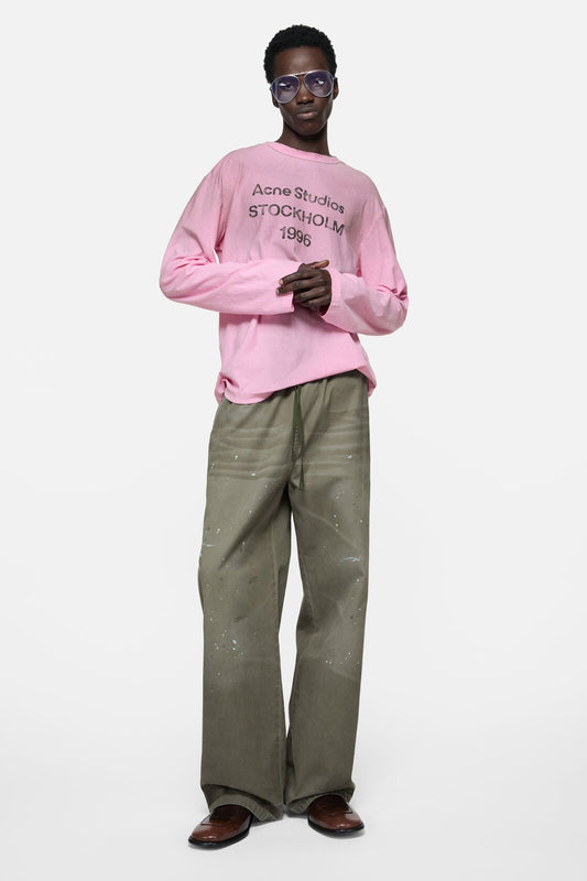 Acne Studios Sprayed 1996 logo t-shirt - Cotton candy pink