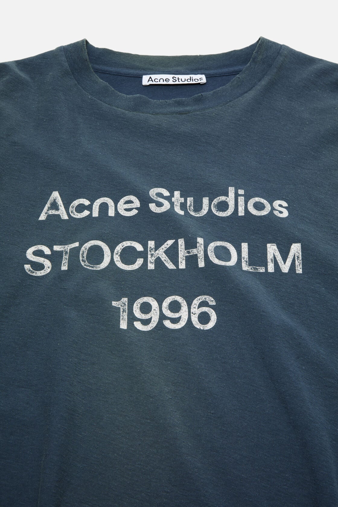 Acne Studios Sprayed 1996 logo t-shirt - Deep blue