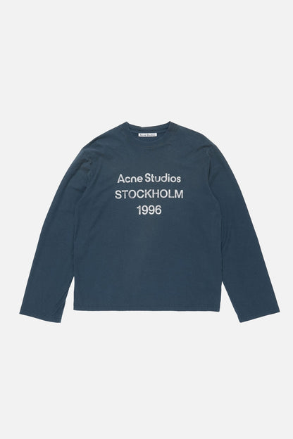 Acne Studios Sprayed 1996 logo t-shirt - Deep blue