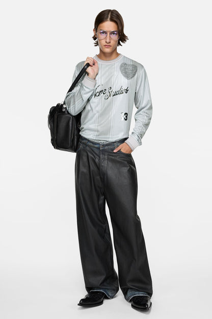 Acne Studios Logo sports jersey top - Grey