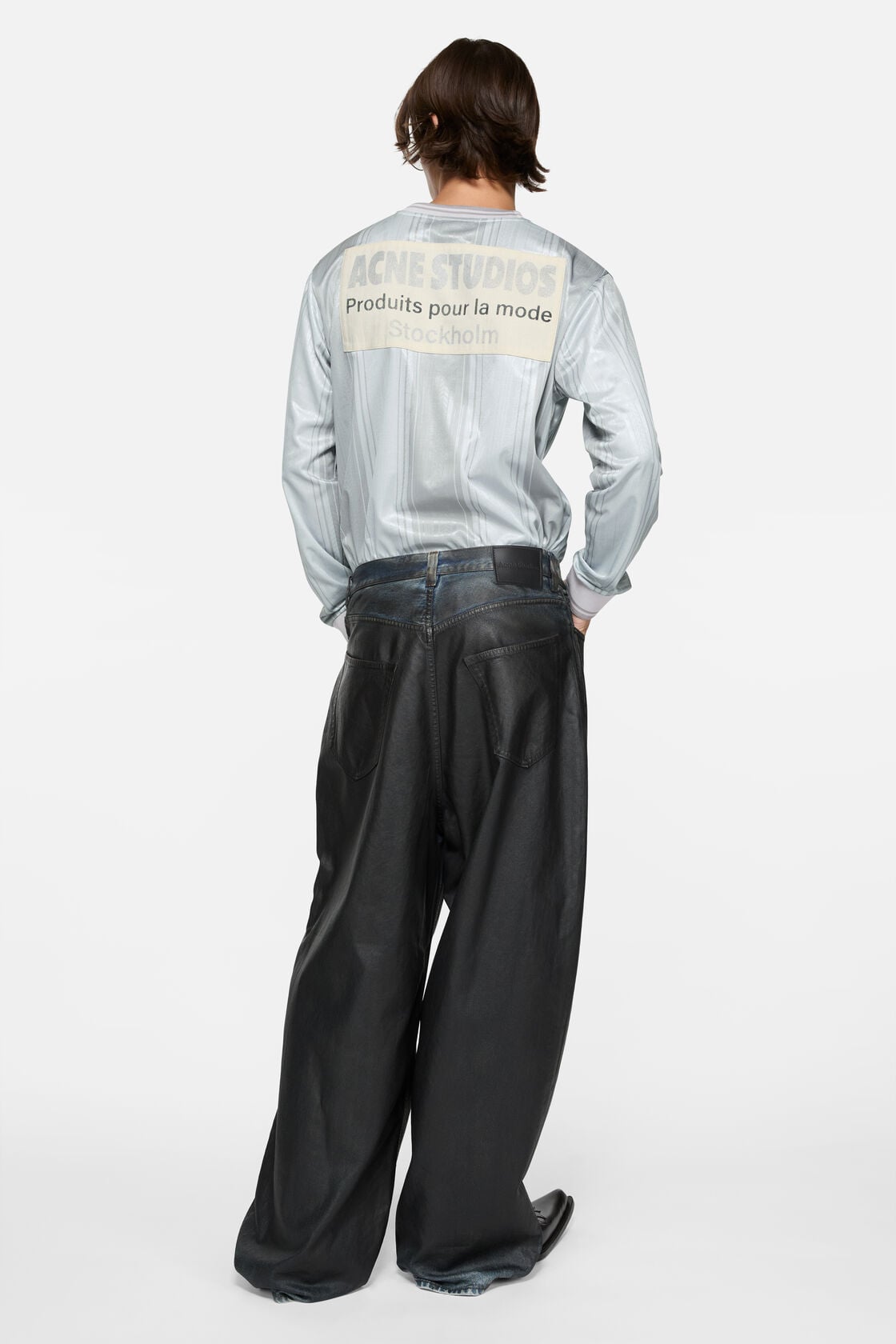 Acne Studios Logo sports jersey top - Grey