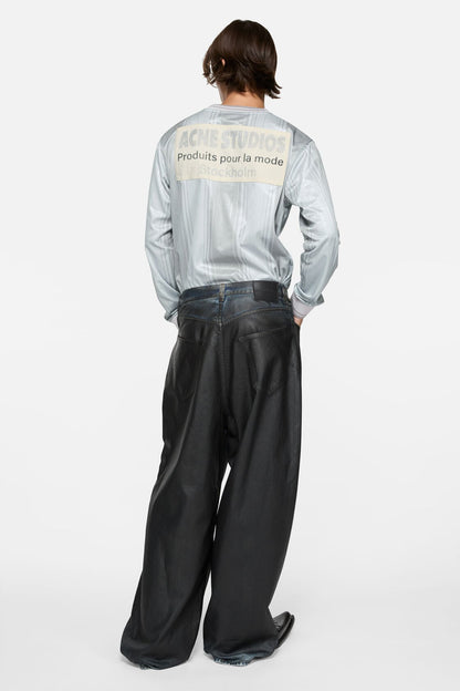 Acne Studios Logo sports jersey top - Grey