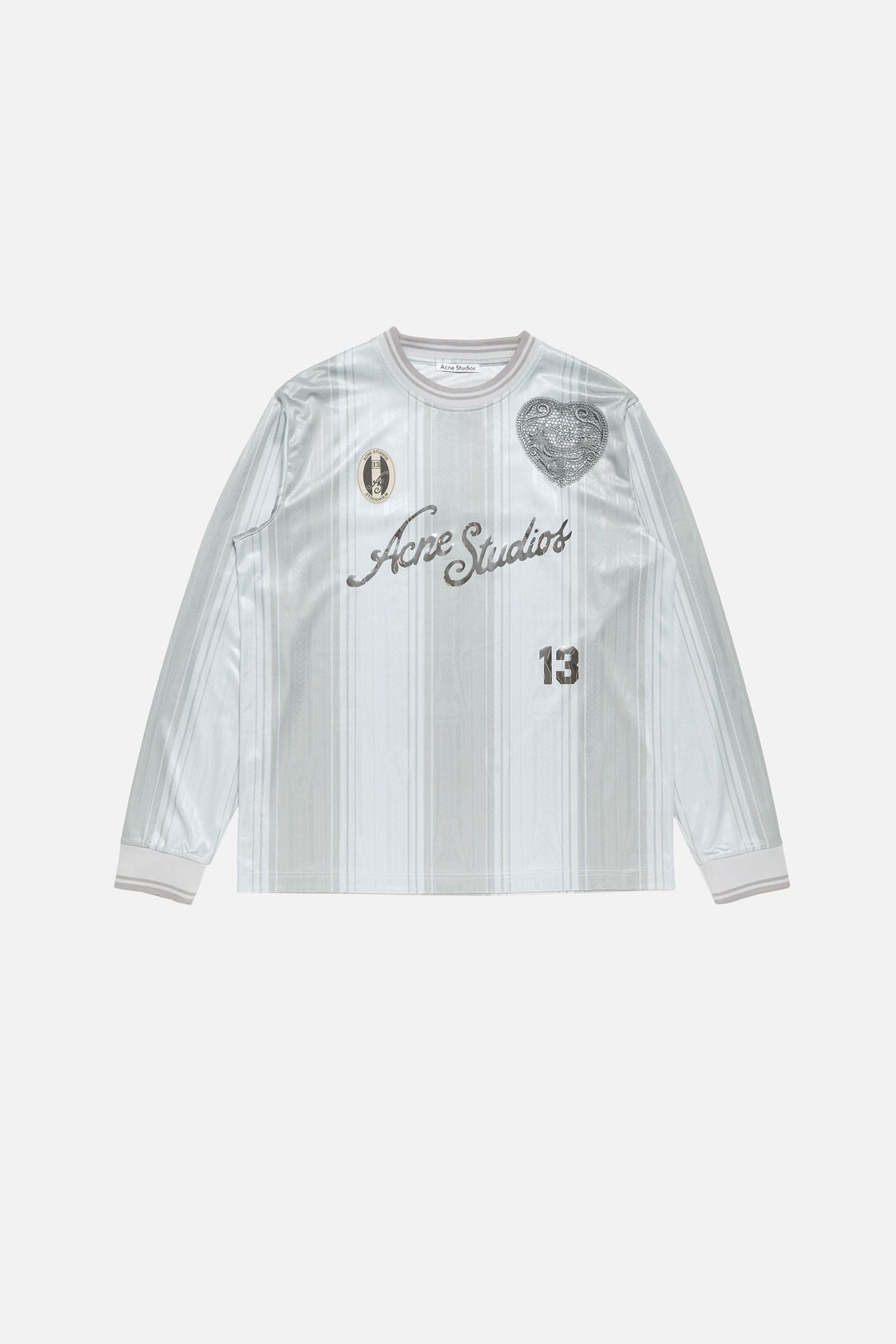 Acne Studios Logo sports jersey top - Grey
