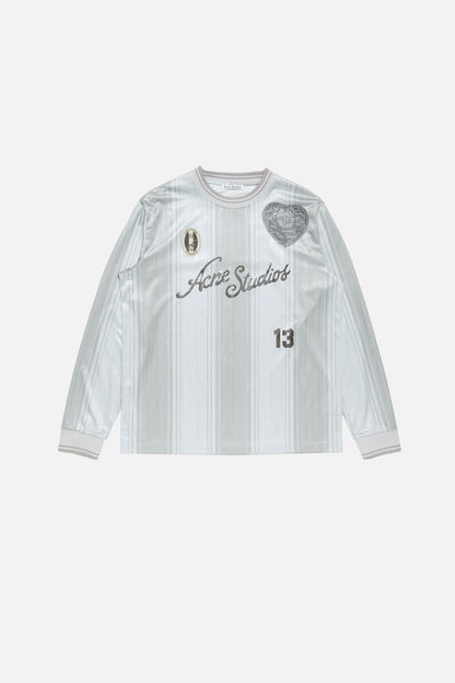 Acne Studios Logo sports jersey top - Grey