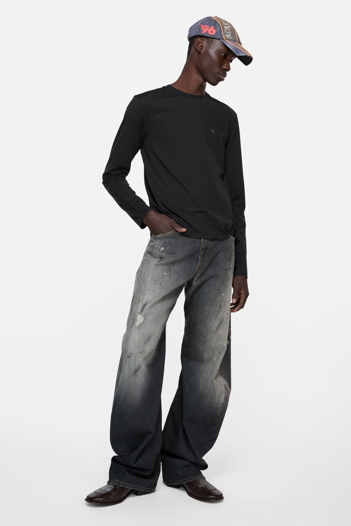 Acne Studios Face logo t-shirt - Black