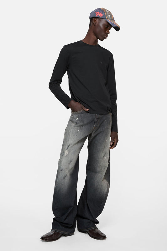 Acne Studios Face logo t-shirt - Black