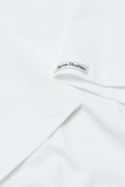 Acne Studios Satin label v-neck t-shirt - Optic White