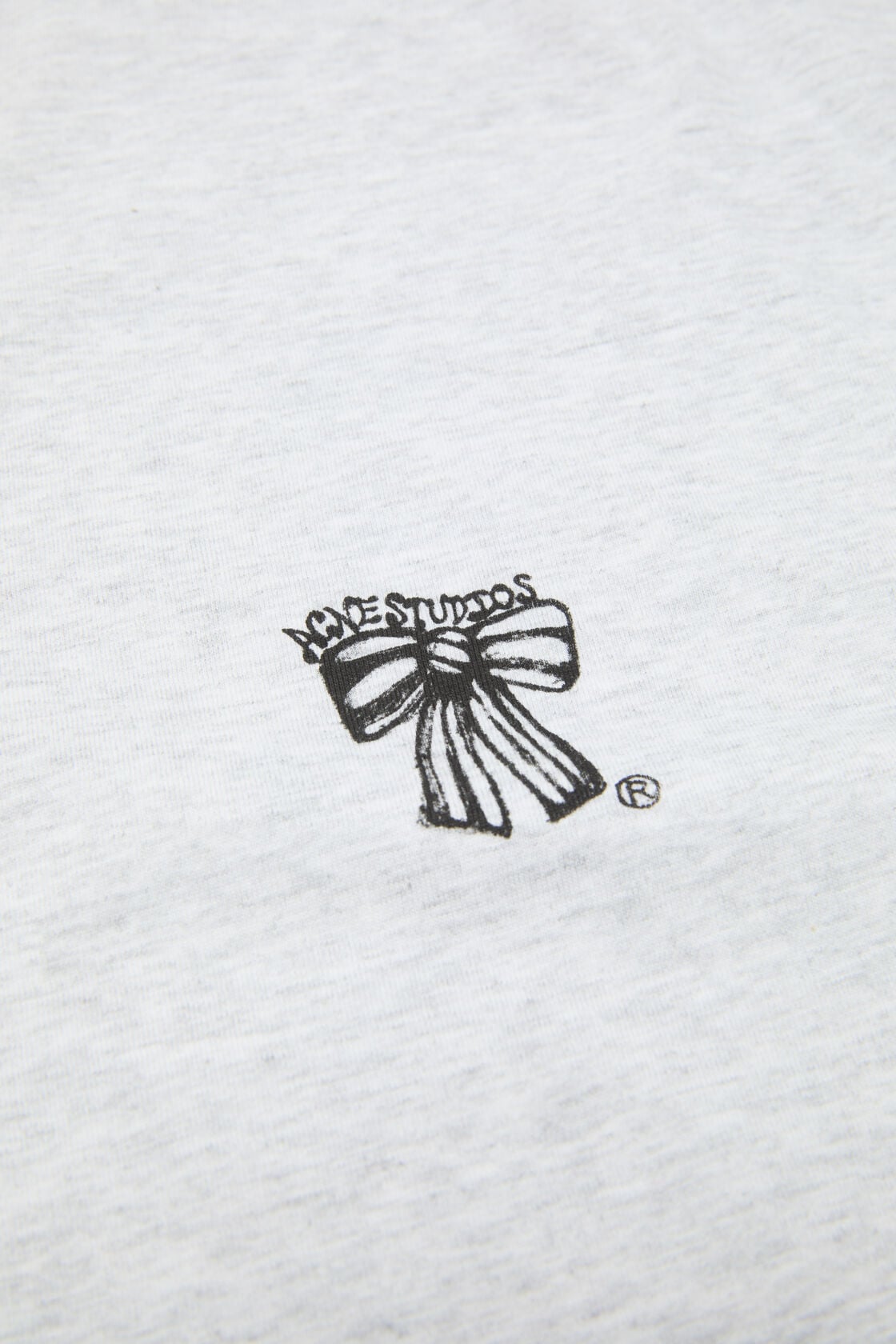 Acne Studios Bow logo t-shirt - Pale Grey Melange
