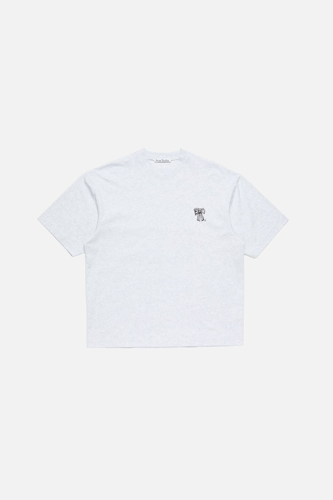 Acne Studios Bow logo t-shirt - Pale Grey Melange