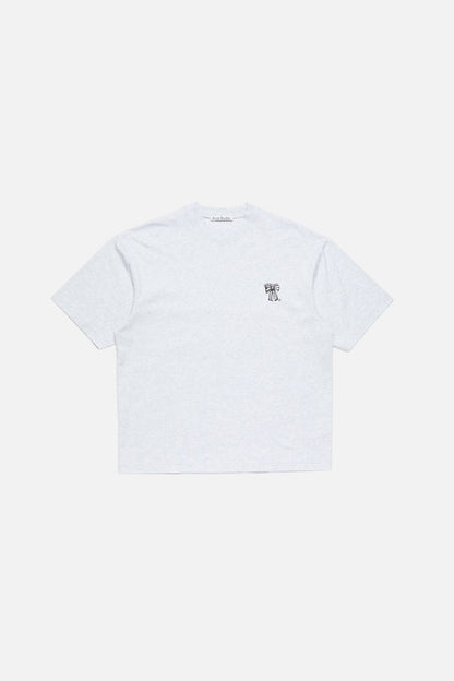 Acne Studios Bow logo t-shirt - Pale Grey Melange