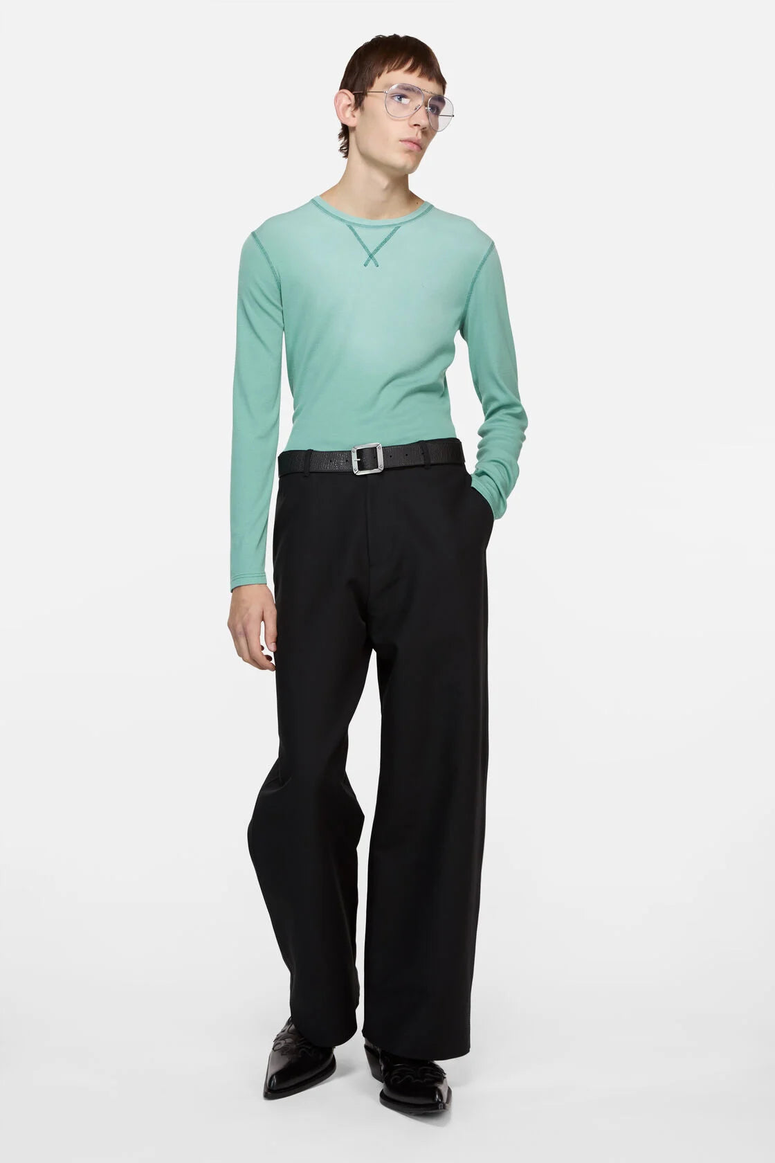 Acne Studios Sprayed logo t-shirt - Mint green