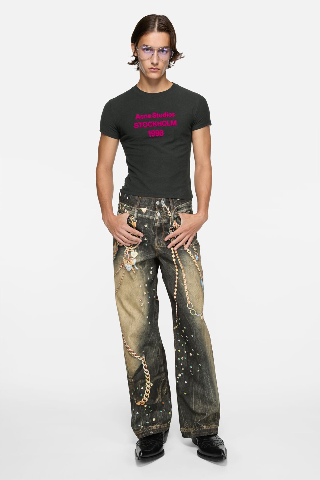 Acne Studios 1996 logo t-shirt - Black