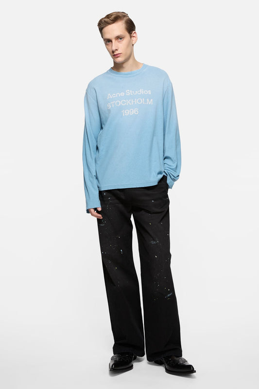 Acne Studios Sprayed 1996 logo t-shirt - Cornflower blue