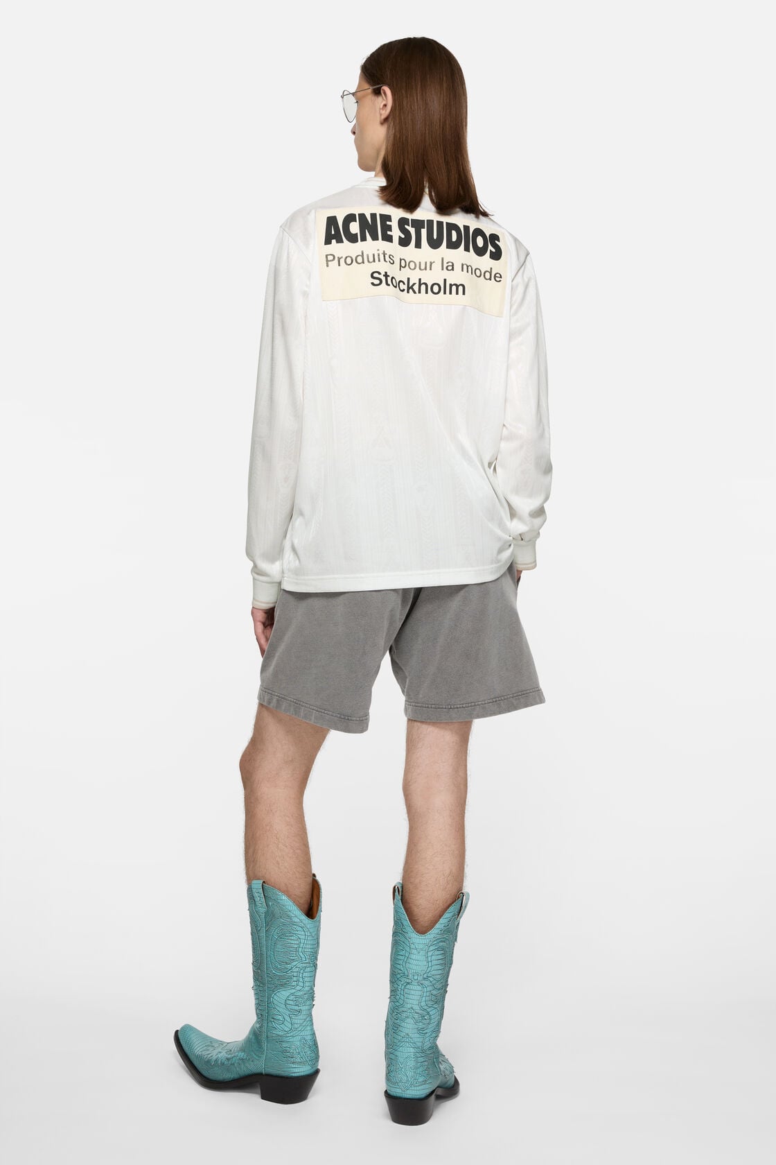 Acne Studios Logo sports jersey top - White
