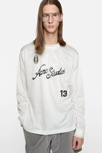 Acne Studios Logo sports jersey top - White