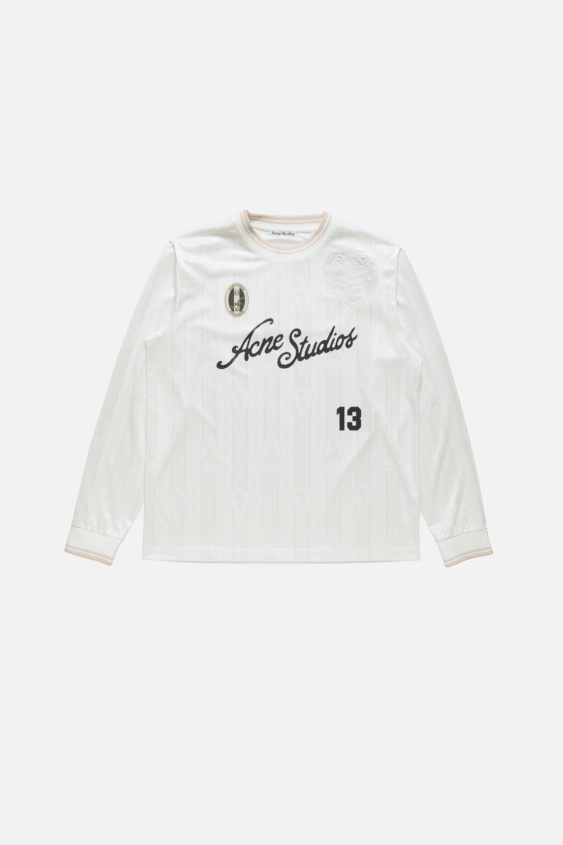 Acne Studios Logo sports jersey top - White