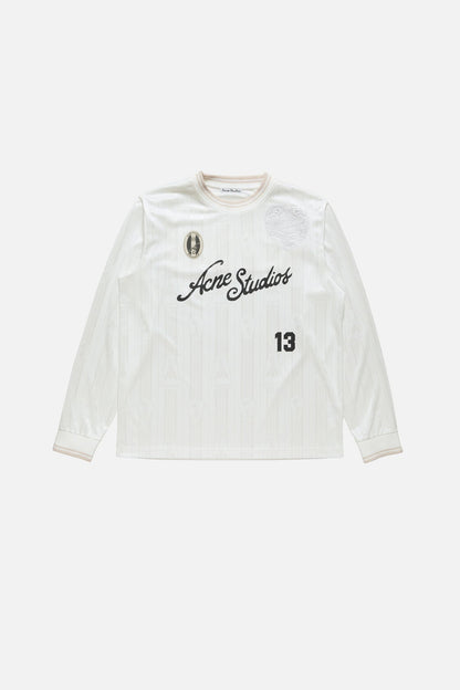 Acne Studios Logo sports jersey top - White