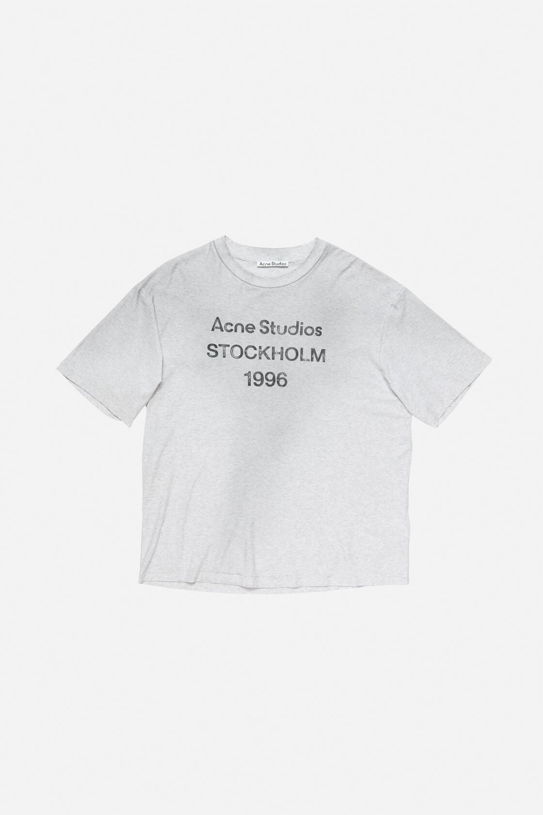 Acne Studios Sprayed logo t-shirt - Pale Grey Melange