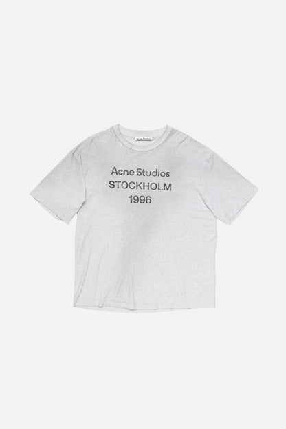 Acne Studios Sprayed logo t-shirt - Pale Grey Melange