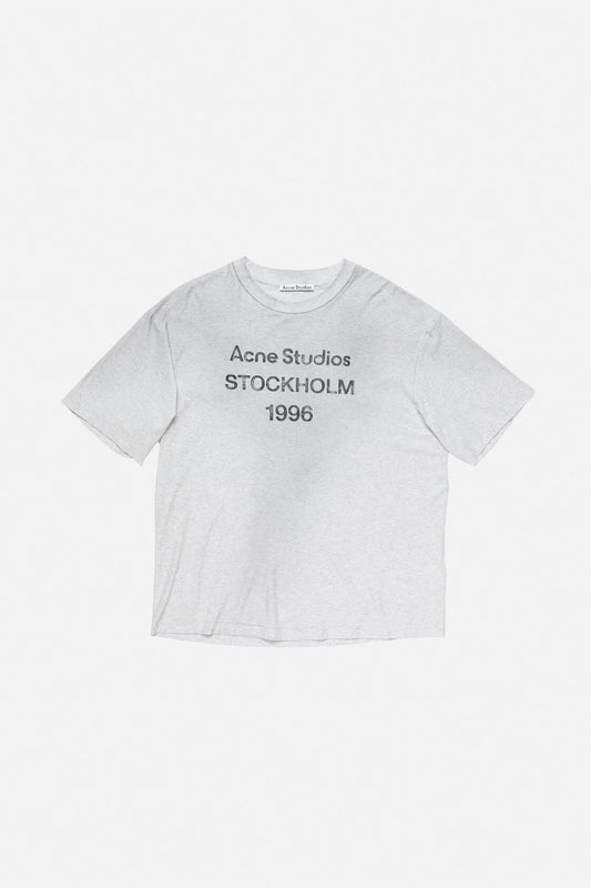 Acne Studios Sprayed logo t-shirt - Pale Grey Melange