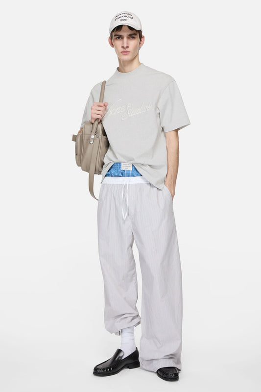 Acne Studios Logo t-shirt - Relaxed fit - Pale Grey Melange