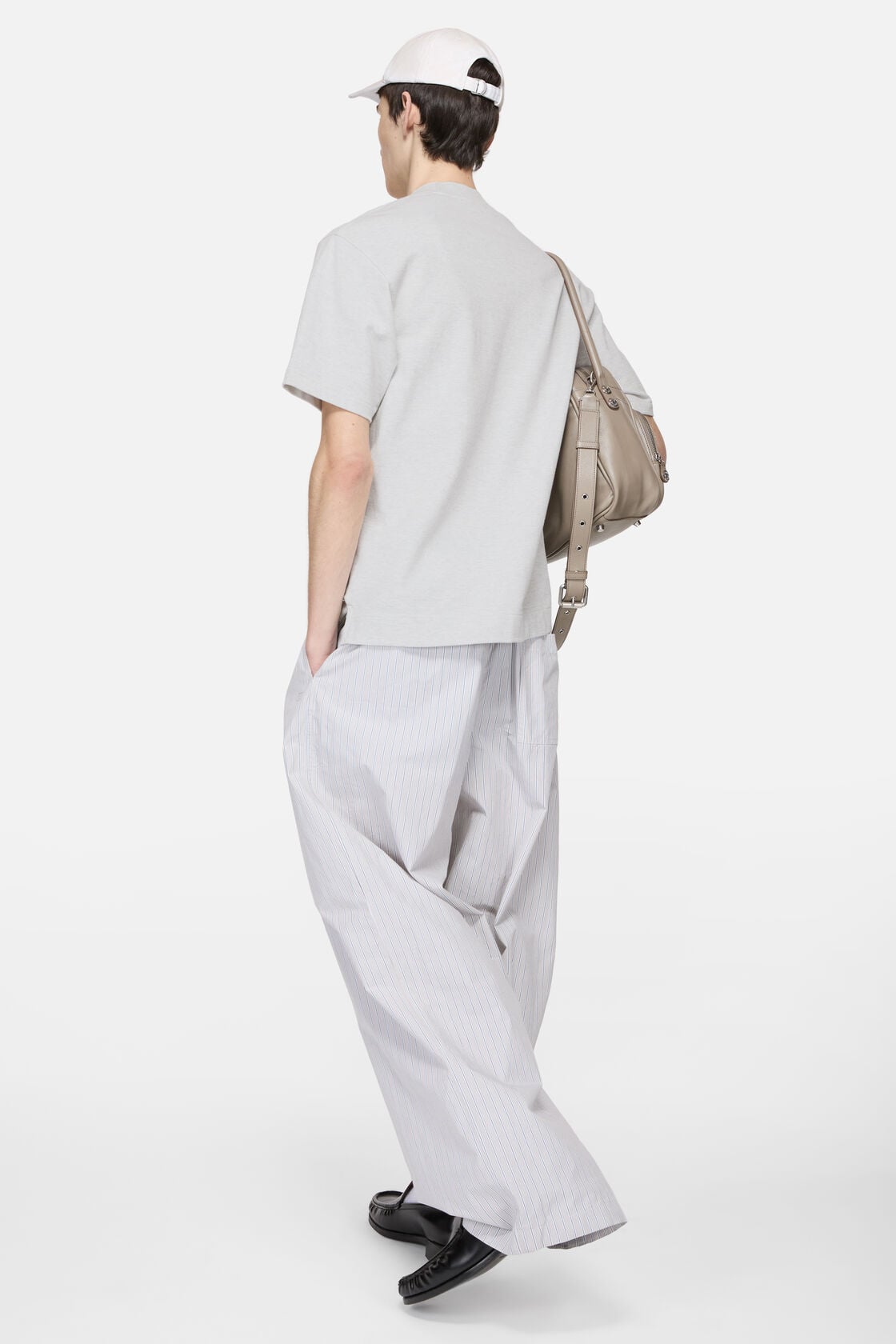 Acne Studios Logo t-shirt - Relaxed fit - Pale Grey Melange