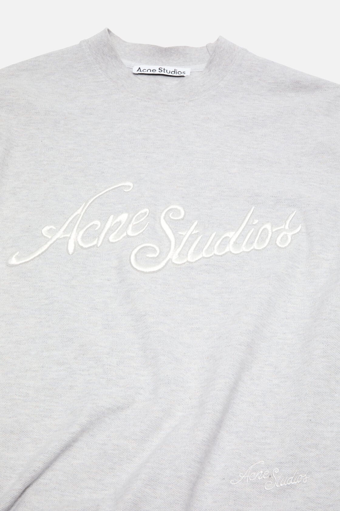Acne Studios Logo t-shirt - Relaxed fit - Pale Grey Melange