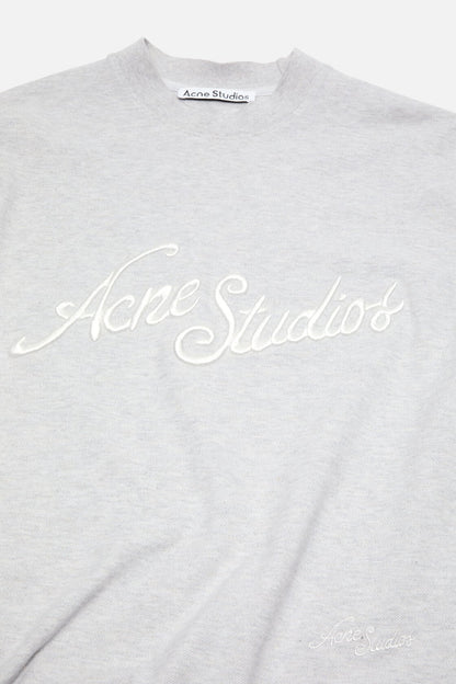 Acne Studios Logo t-shirt - Relaxed fit - Pale Grey Melange