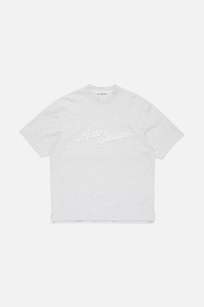 Acne Studios Logo t-shirt - Relaxed fit - Pale Grey Melange