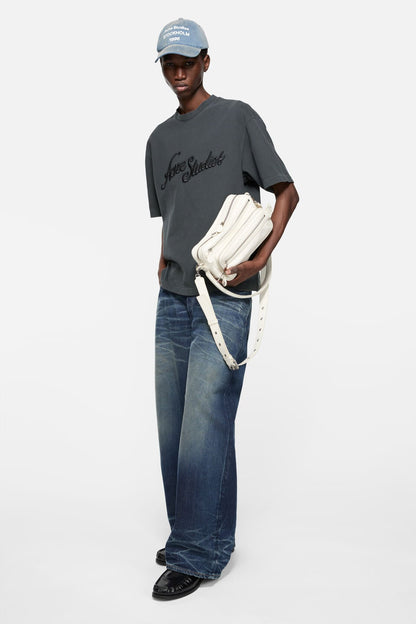Acne Studios Embroidered logo t-shirt - Faded black