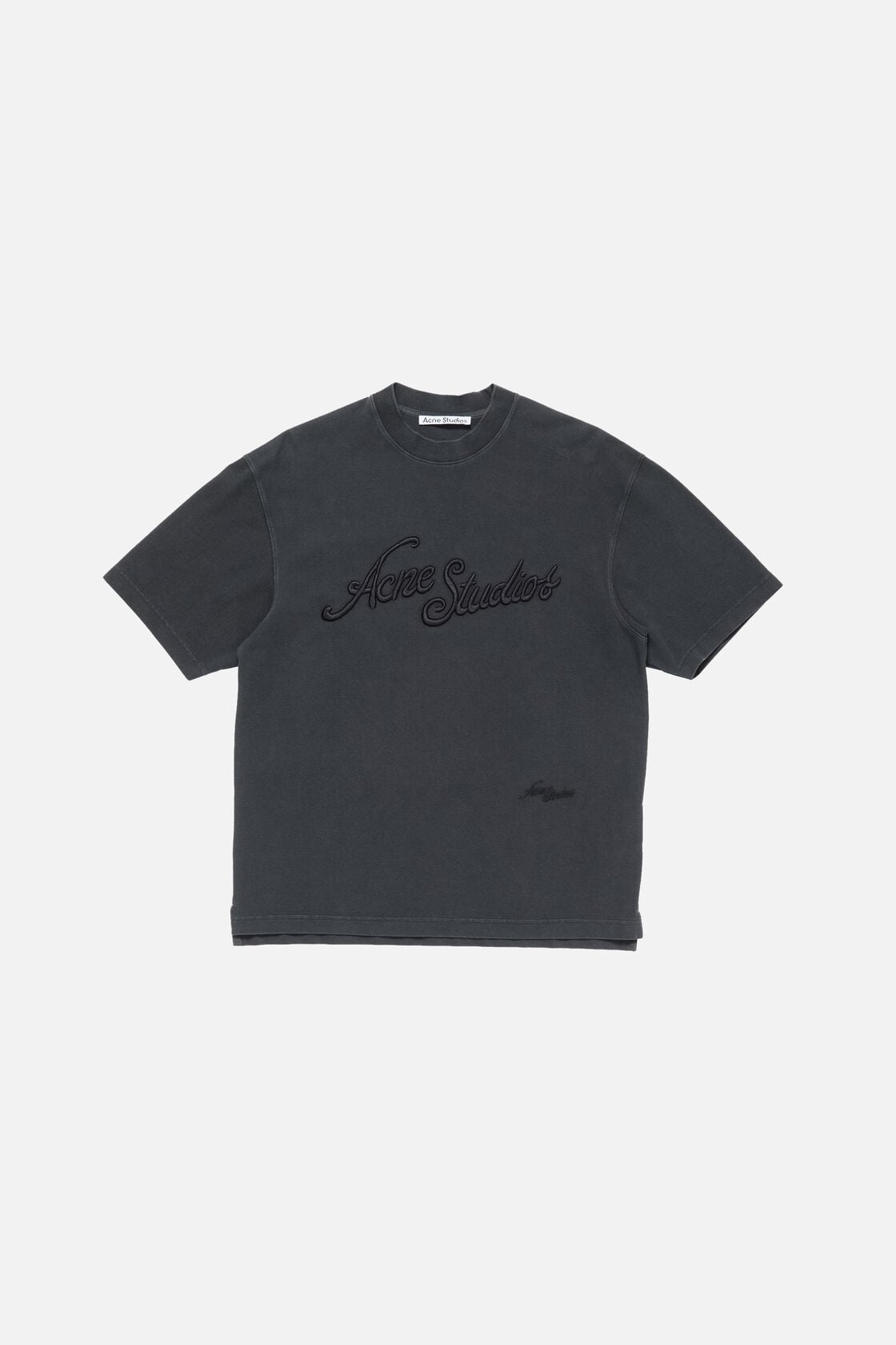 Acne Studios Embroidered logo t-shirt - Faded black