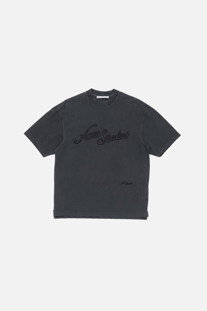 Acne Studios Embroidered logo t-shirt - Faded black