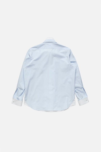Acne Studios Layered poplin button-up shirt - Blue/white