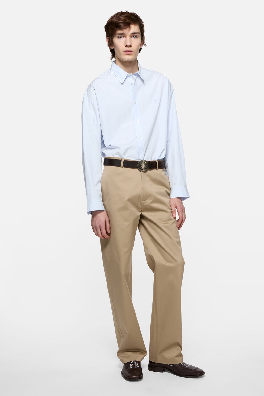 Acne Studios Button-up shirt with logo - Ice blue