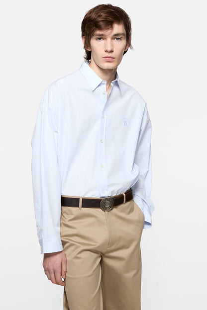 Acne Studios Button-up shirt with logo - Ice blue