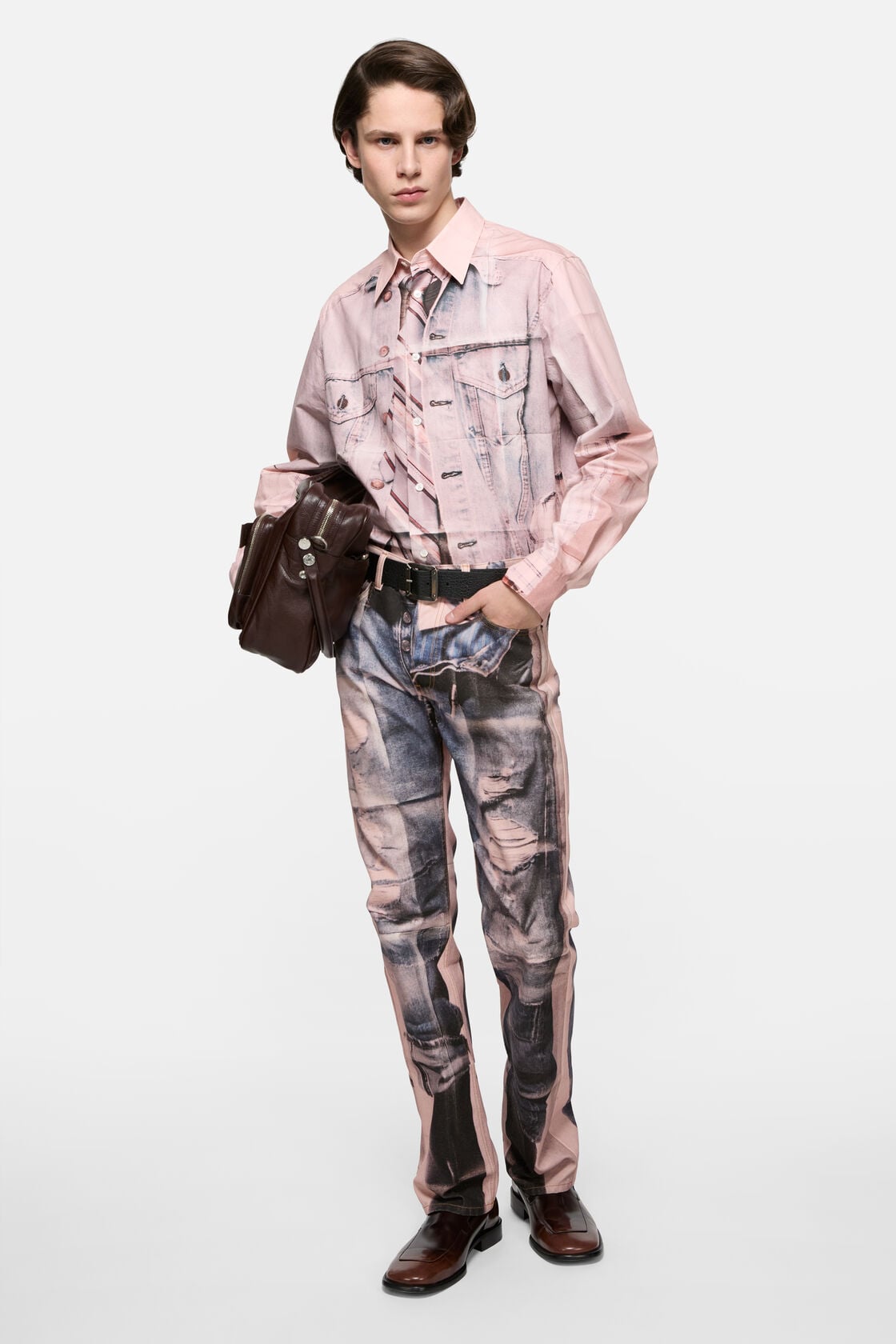 Acne Studios Printed button-up shirt - Pink