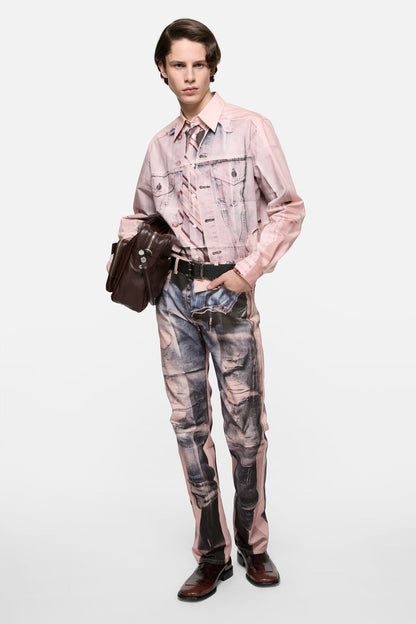 Acne Studios Printed button-up shirt - Pink