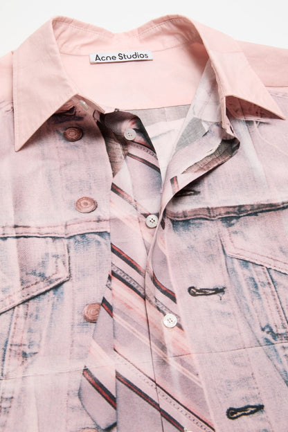 Acne Studios Printed button-up shirt - Pink