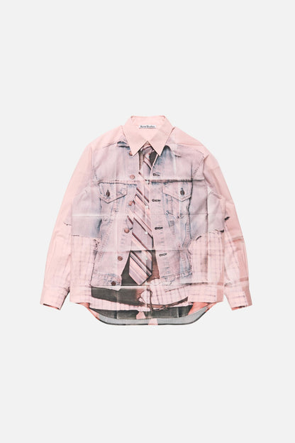 Acne Studios Printed button-up shirt - Pink