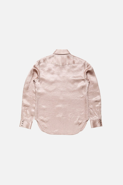 Acne Studios Textured satin button-up shirt - Dusty pink