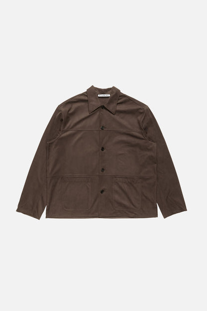 Acne Studios Faux suede overshirt - Chocolate brown
