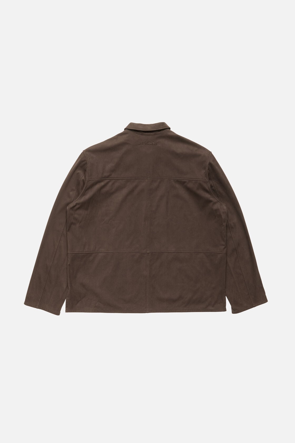 Acne Studios Faux suede overshirt - Chocolate brown