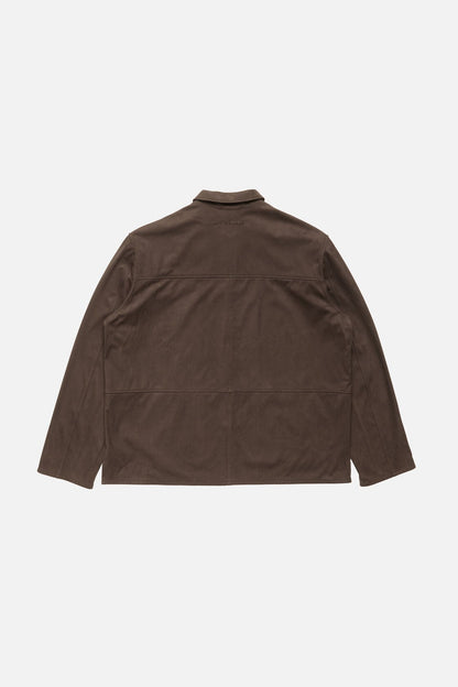 Acne Studios Faux suede overshirt - Chocolate brown