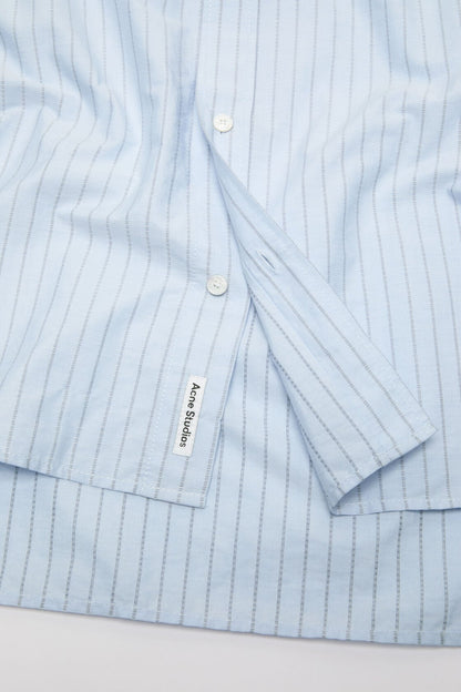 Acne Studios Striped poplin shirt - Baby blue