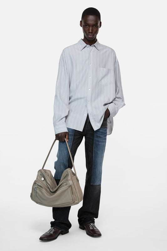 Acne Studios Striped button-up shirt - Grey/multi