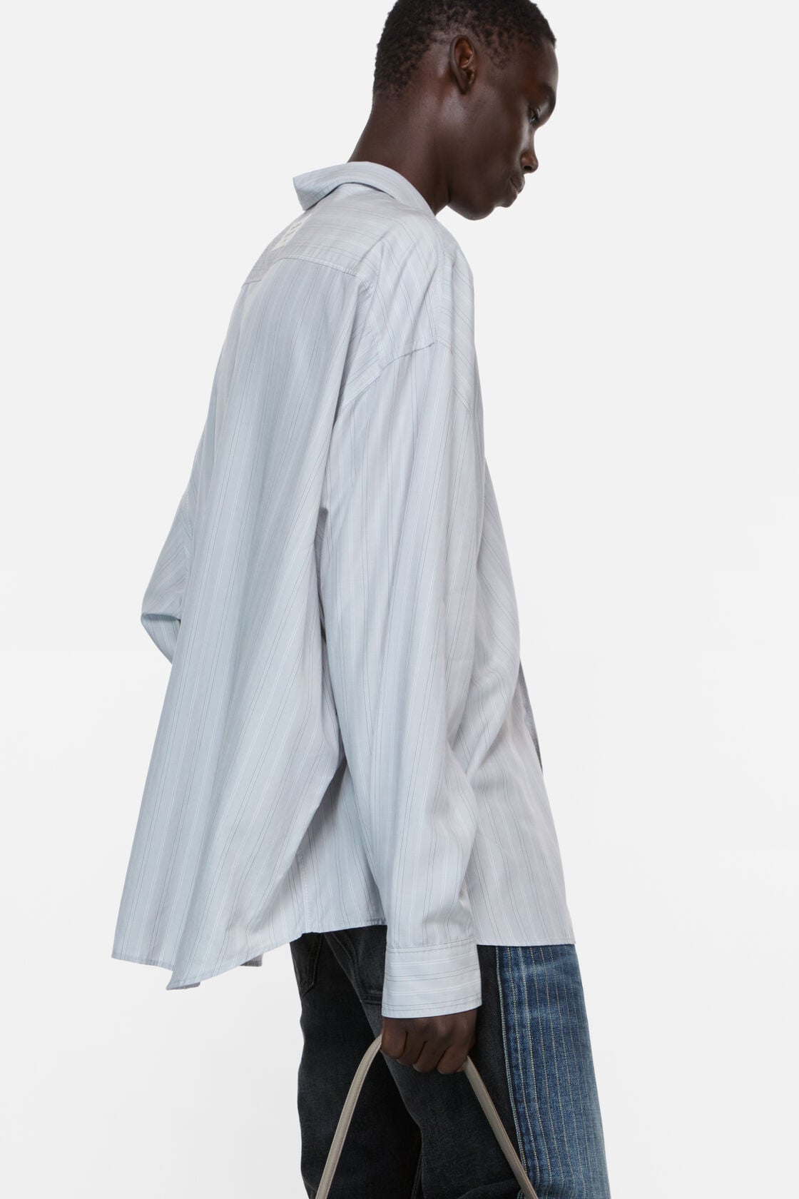 Acne Studios Striped button-up shirt - Grey/multi